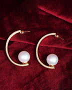 Saanjh Pearl Halo Raaga Earrings - Gold