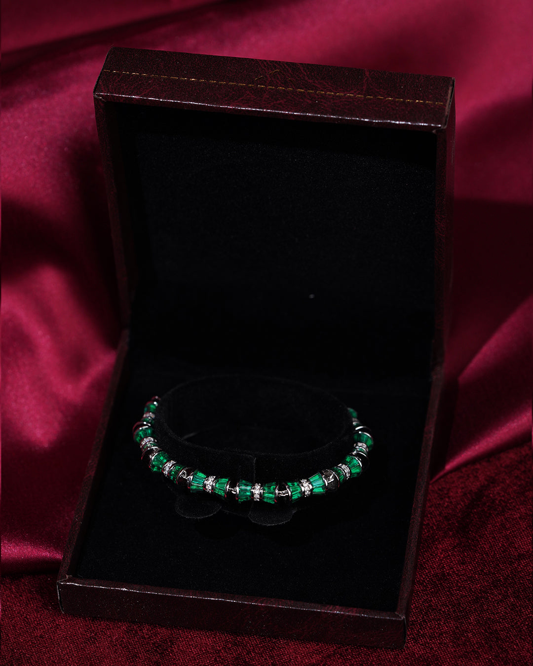 Harit Raaga Emerald-Green Crystal Bracelet