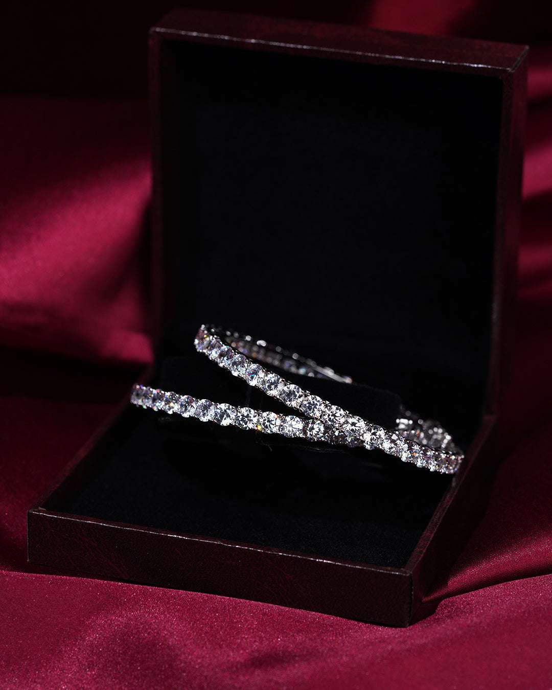 Nitya Anant Raaga Silver Diamond Bangles