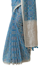 Sapphire Mandala Tissue Saree