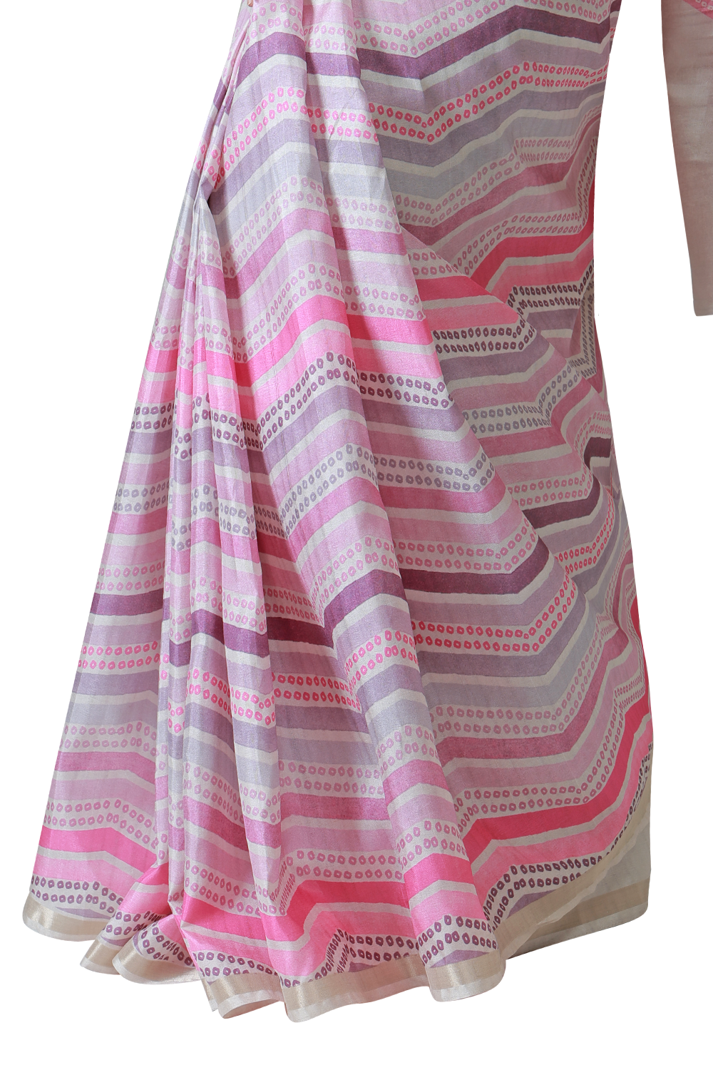 Gulabi Grace Tusser Saree