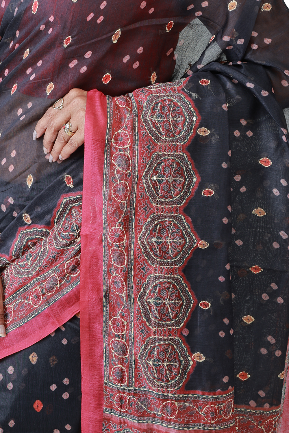 Neel Sundari Chanderi Saree