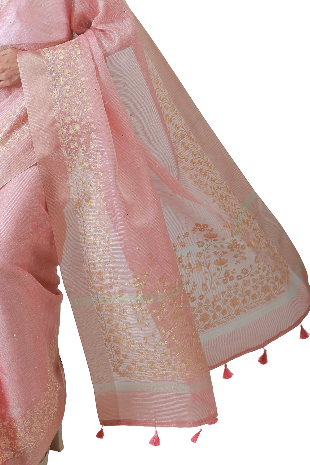 Gulnaar Kalamkari Tissue Saree