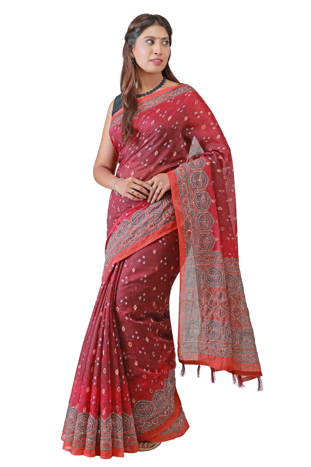 Sindoor Grace Chanderi Saree