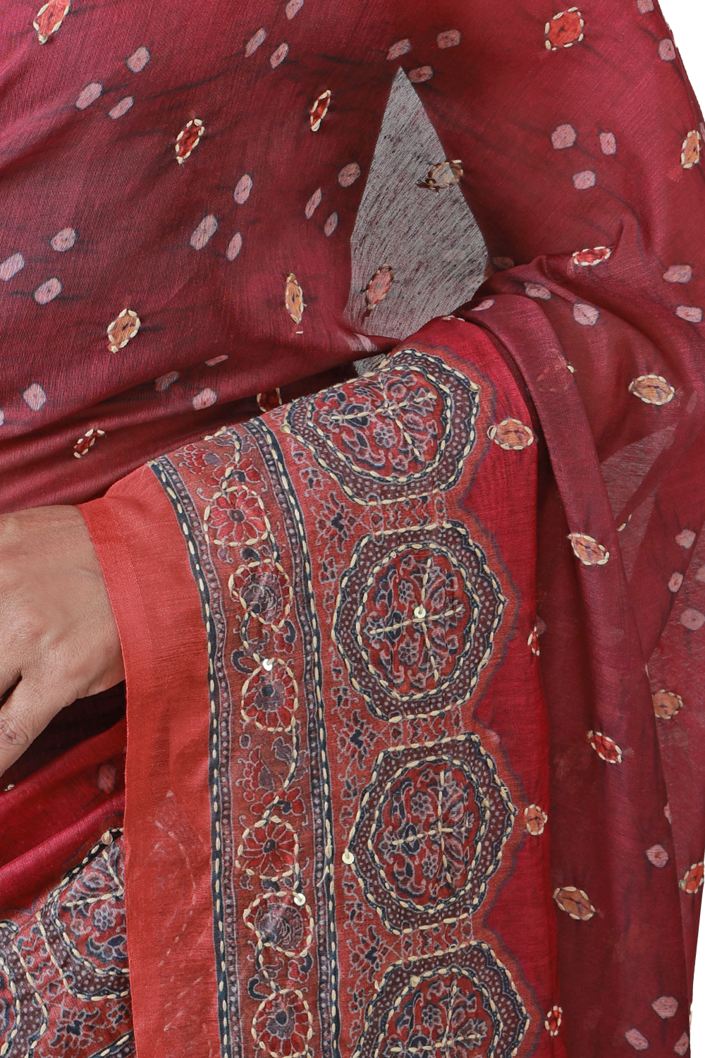 Sindoor Grace Chanderi Saree