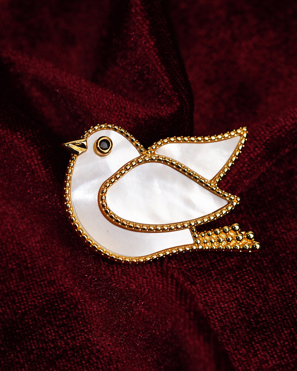 Shaanti Pakshi Pearl Raaga Brooch