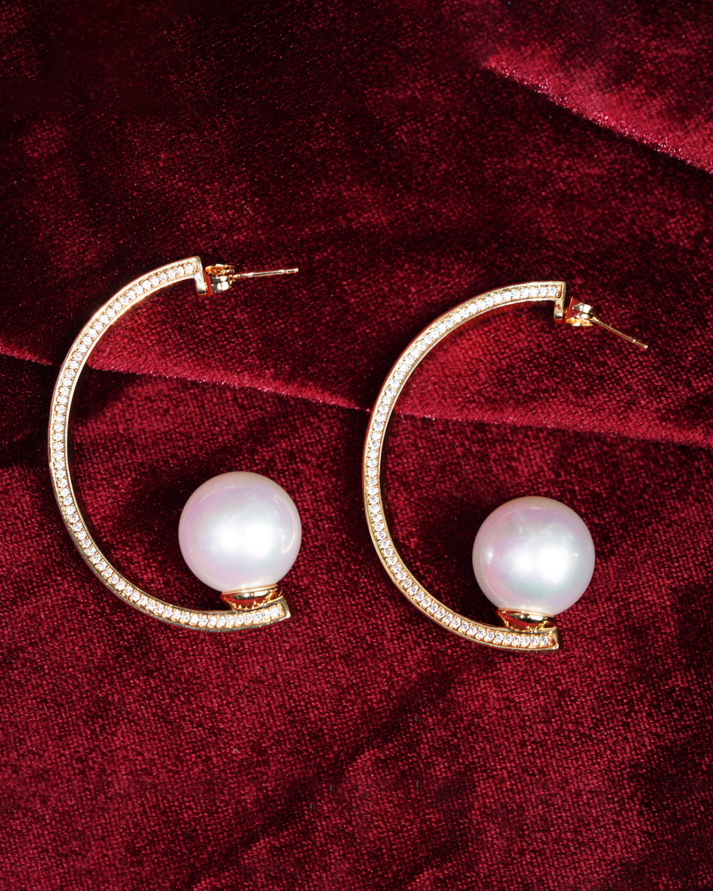 Saanjh Pearl Halo Raaga Earrings - Gold