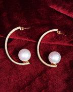 Saanjh Pearl Halo Raaga Earrings - Gold