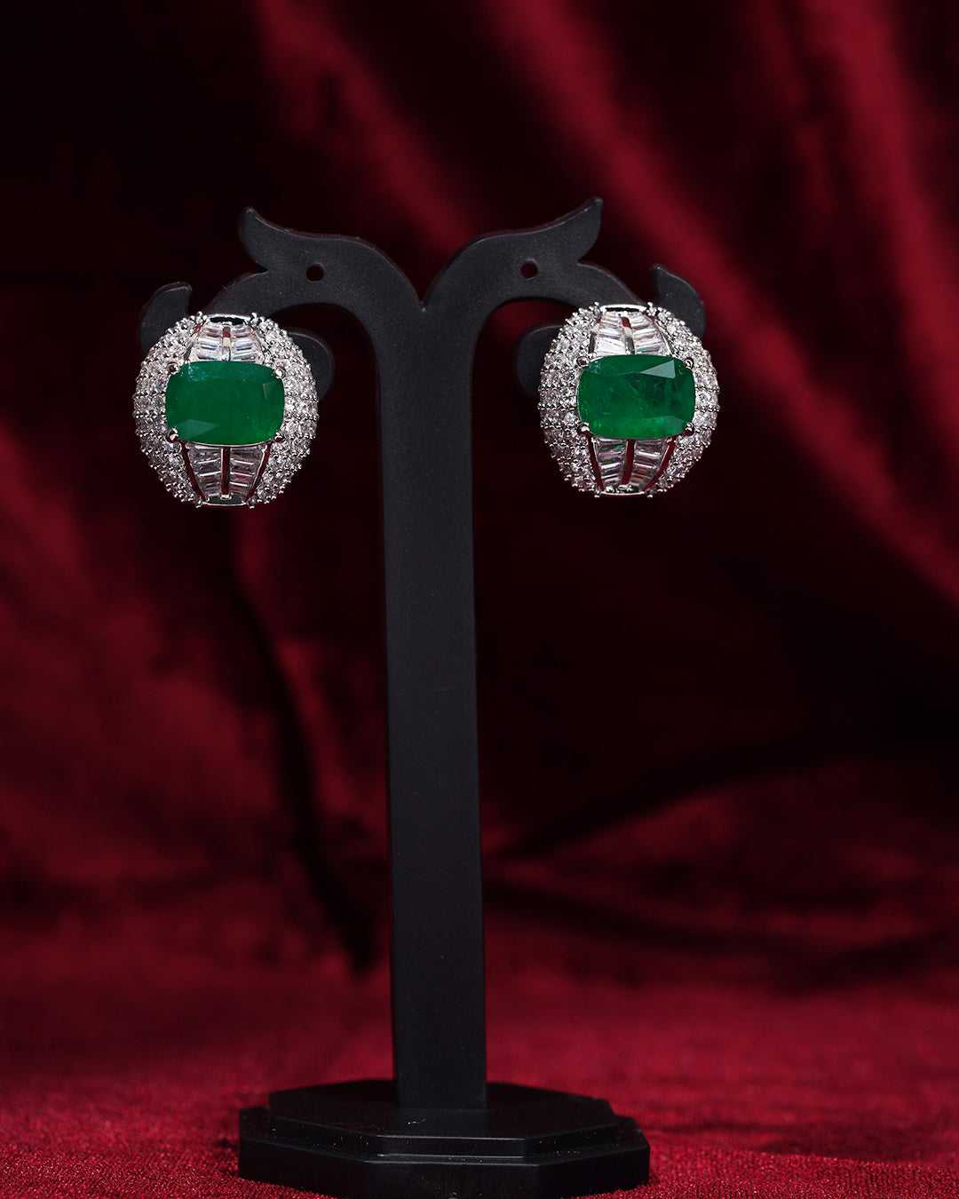 Kanak Aura Raaga Diamond earrings- Green