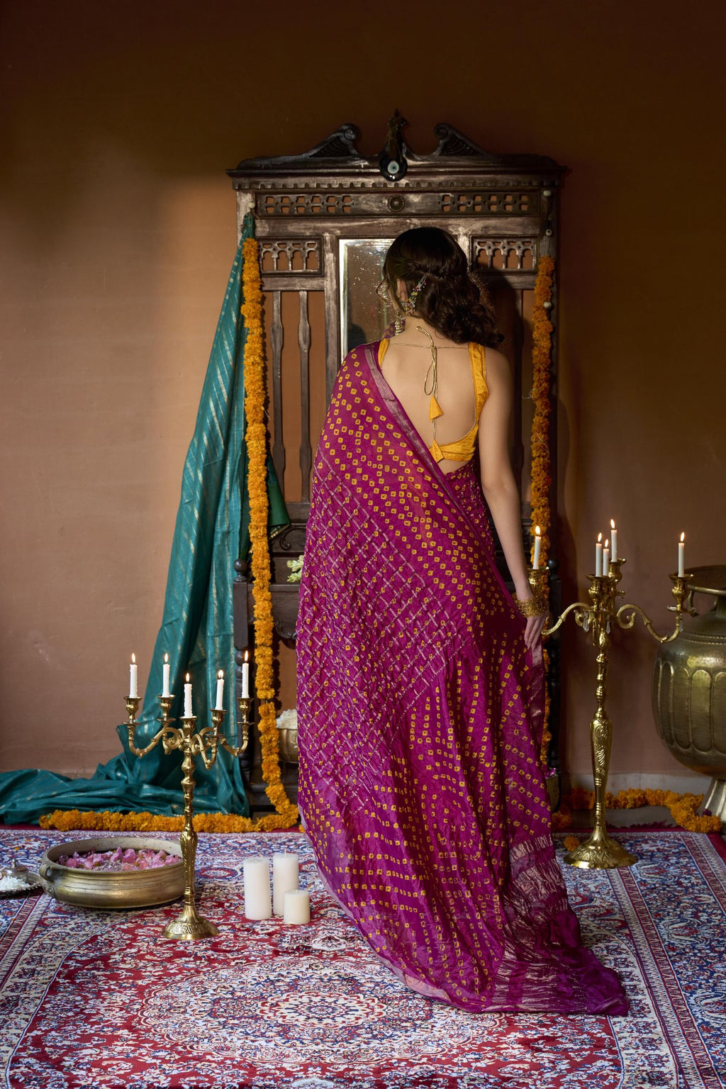 Gulbadan Ghat Chola Silk Saree
