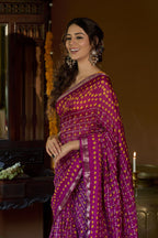 Gulbadan Ghat Chola Silk Saree
