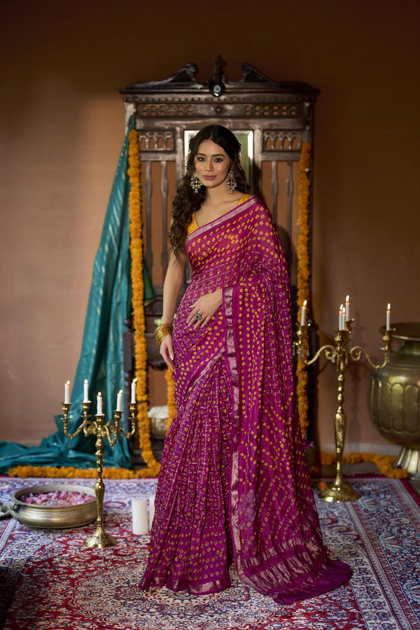 Gulbadan Ghat Chola Silk Saree