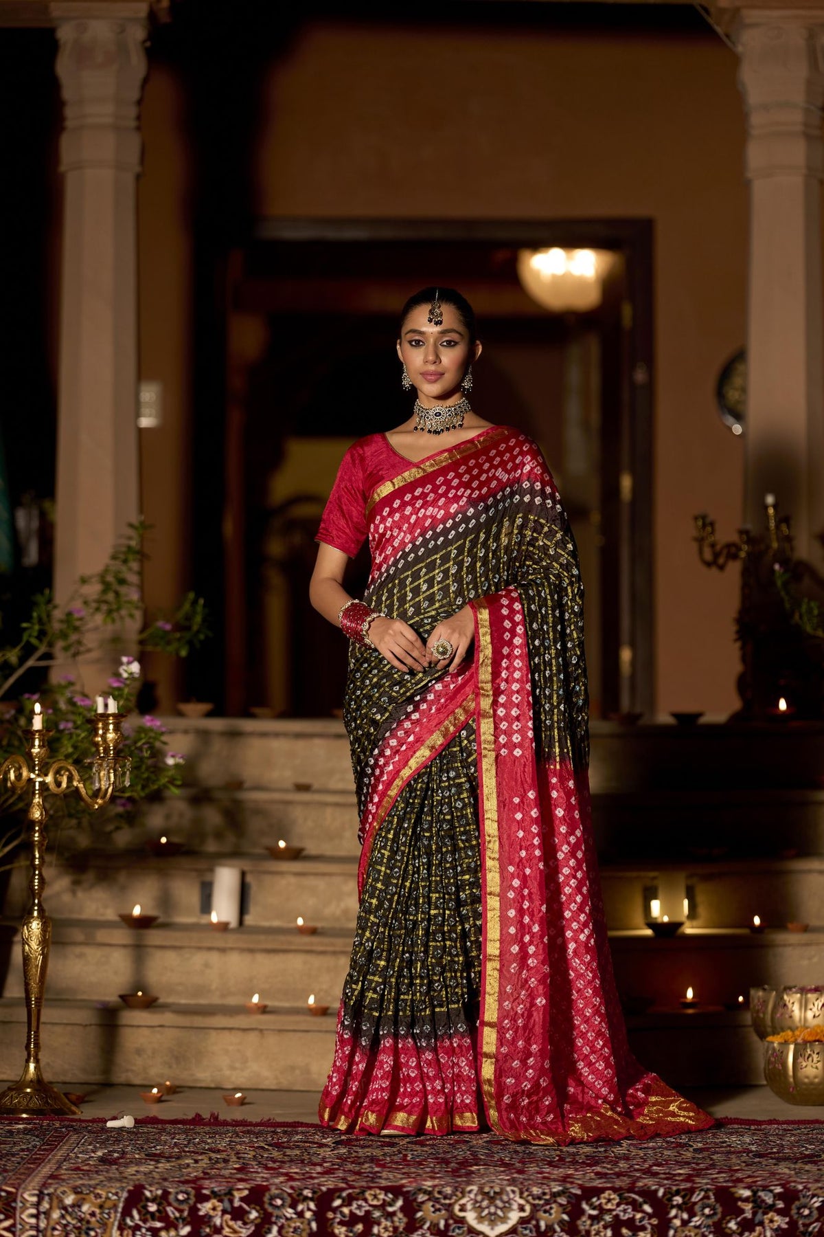 Raktika Ghat Chola Silk Saree