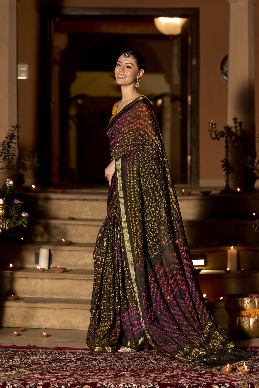 Kaalika Ghat Chola Silk Saree