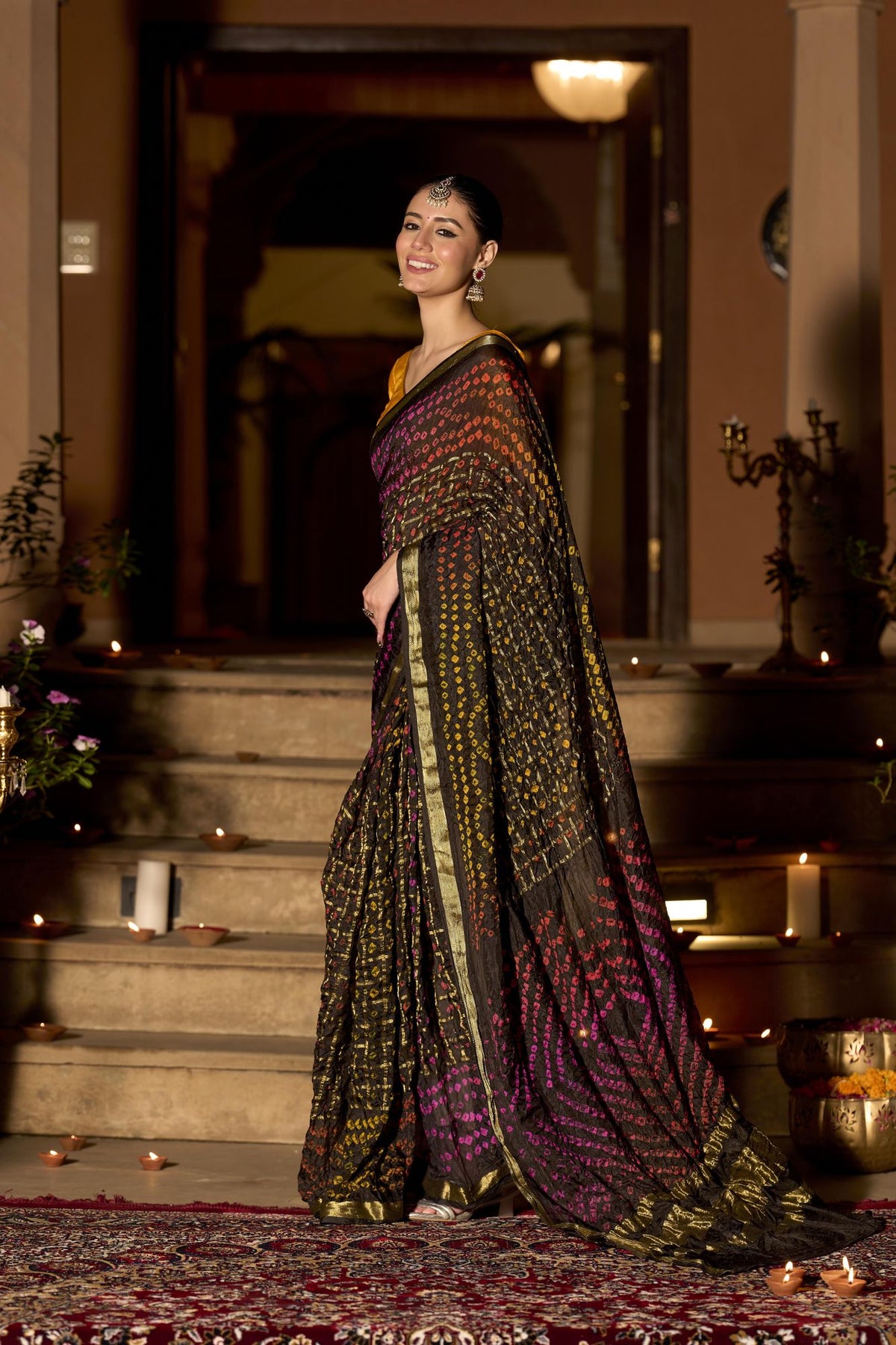 Kaalika Ghat Chola Silk Saree
