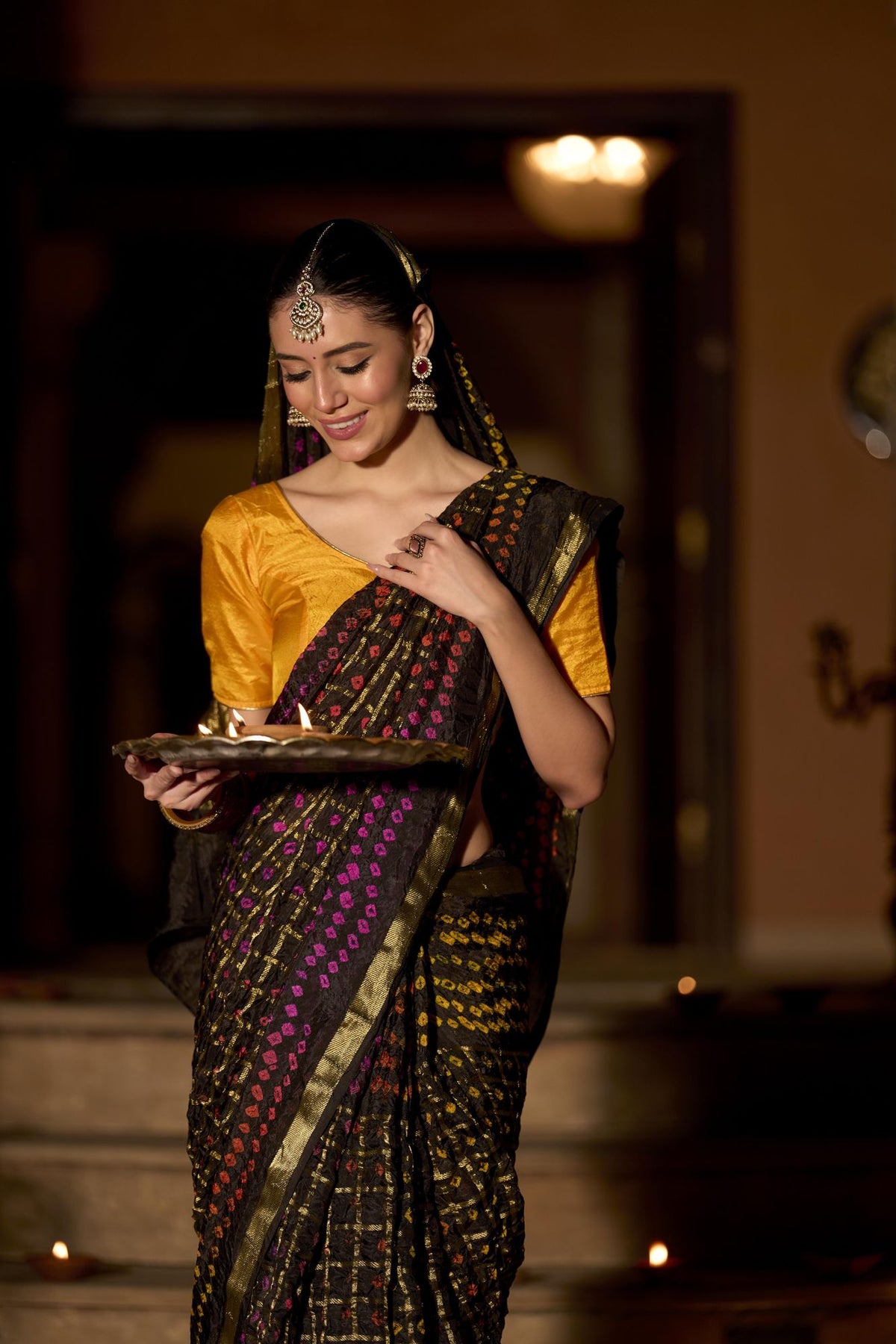 Kaalika Ghat Chola Silk Saree