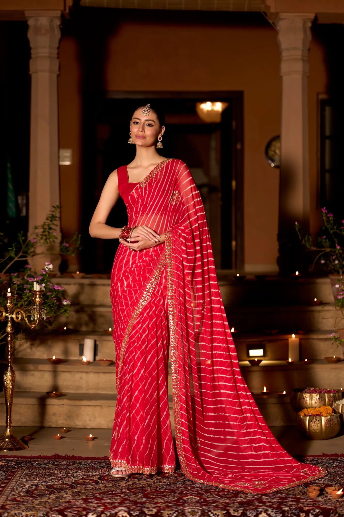 Gulnaar Leheriya Jorjat Saree