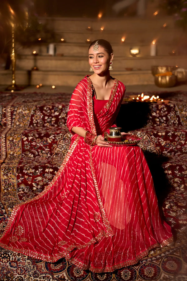 Gulnaar Leheriya Jorjat Saree