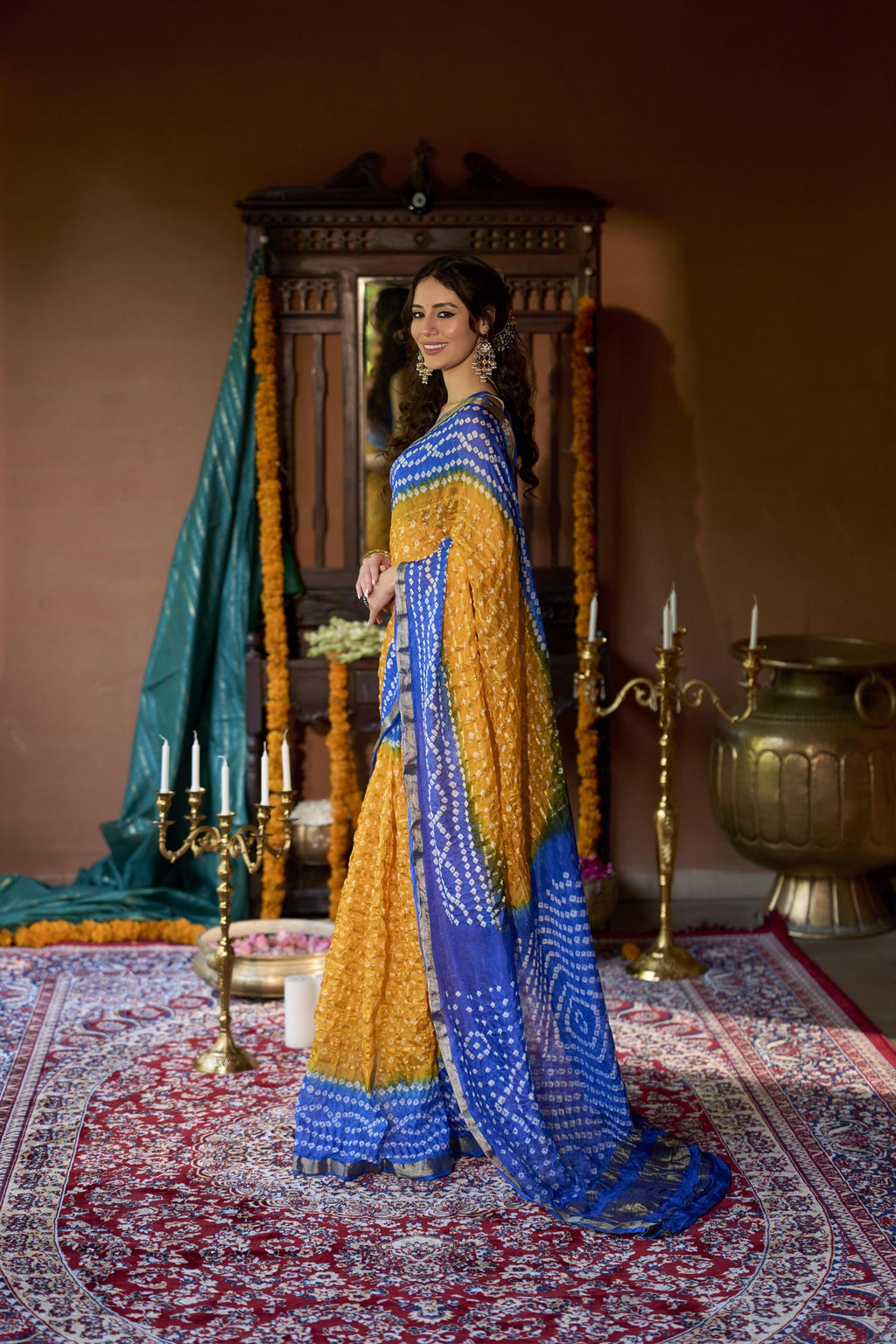 Nilanjana Ghot Chola Silk Saree
