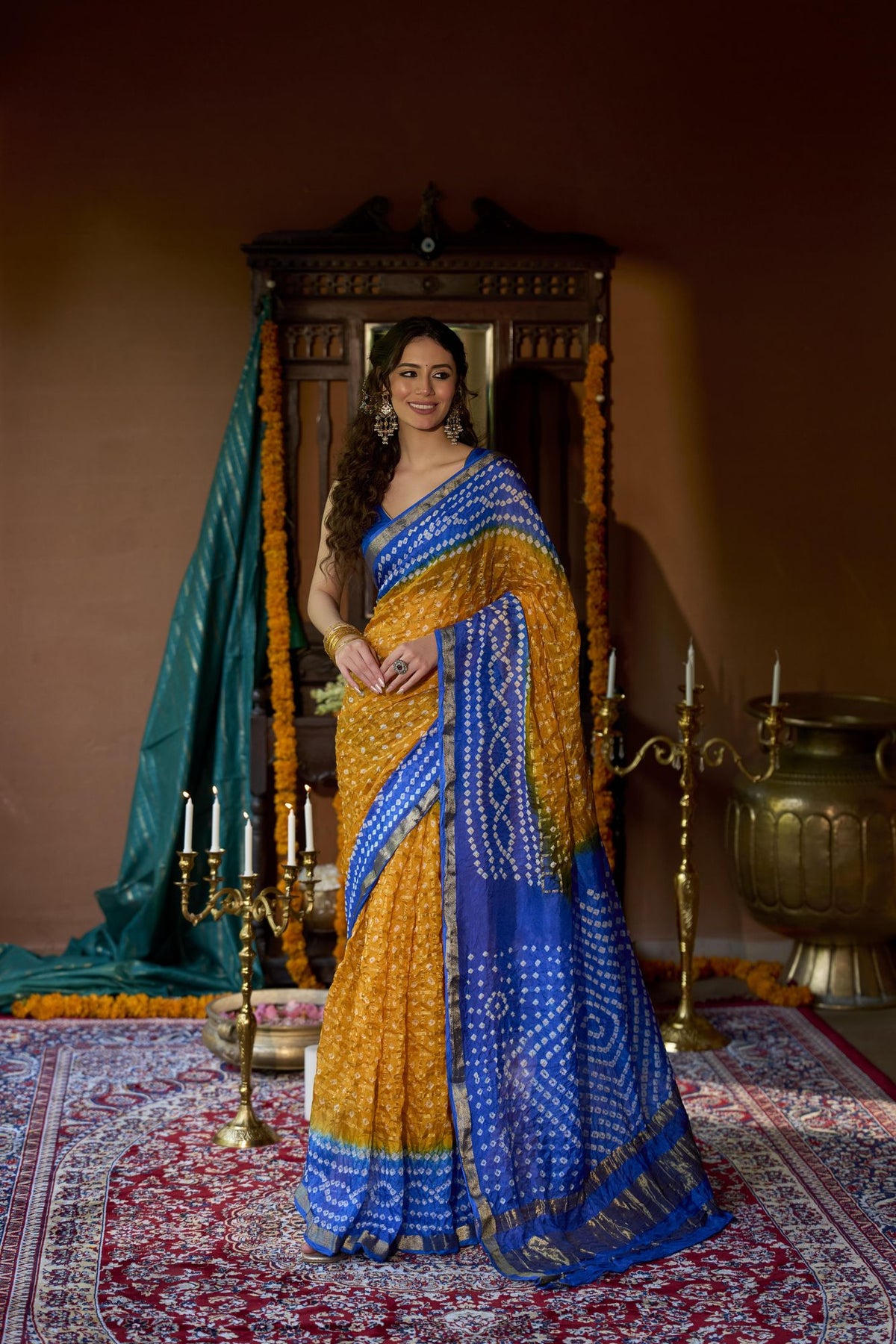 Nilanjana Ghot Chola Silk Saree