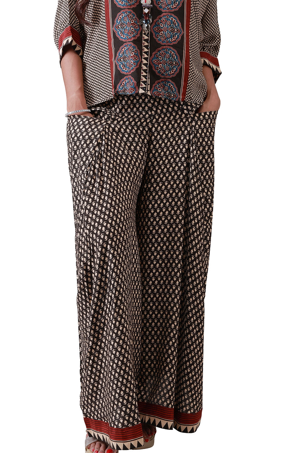 Geometric Indigo Co-ord Set