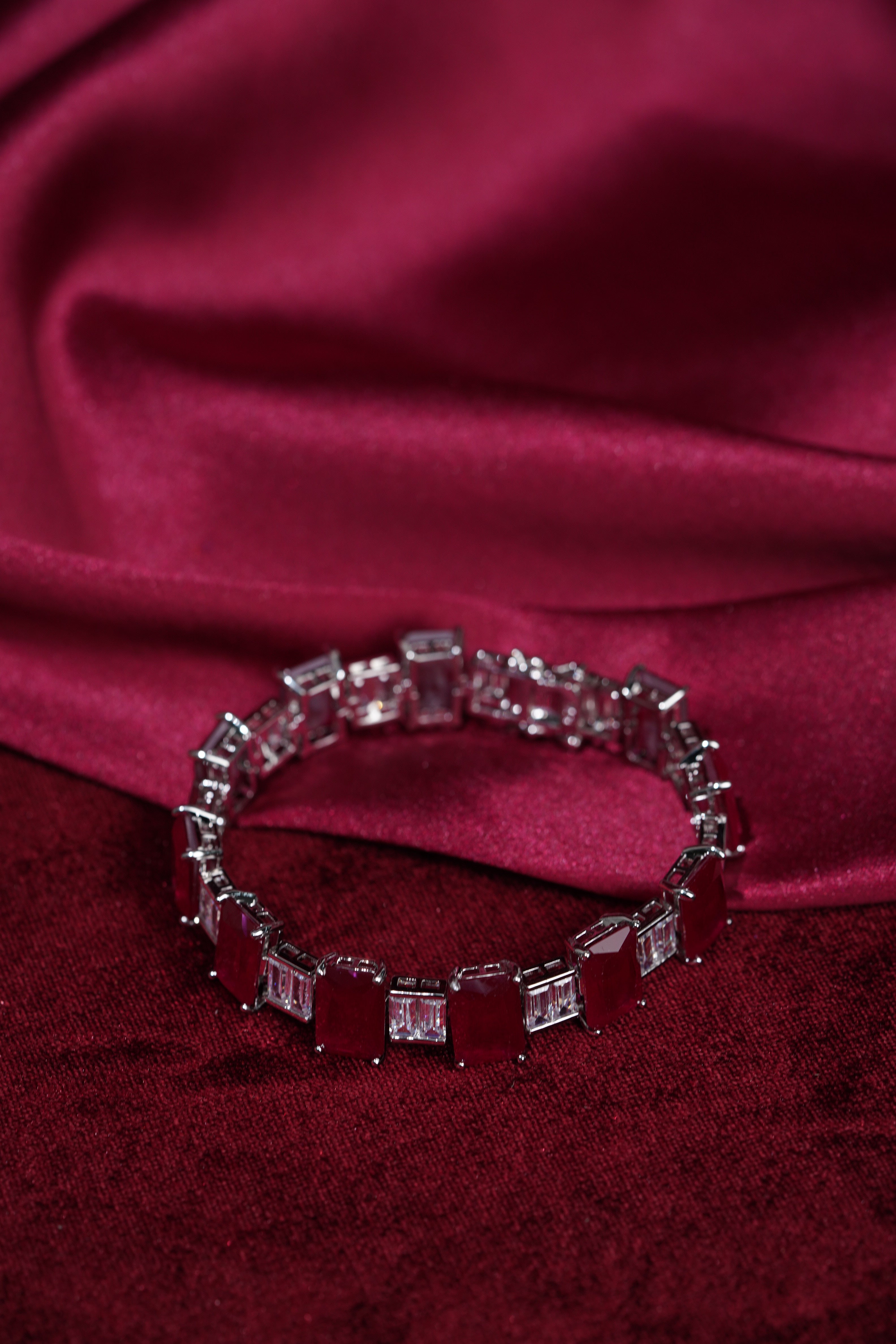 Ruby Radiance Statement Bracelet