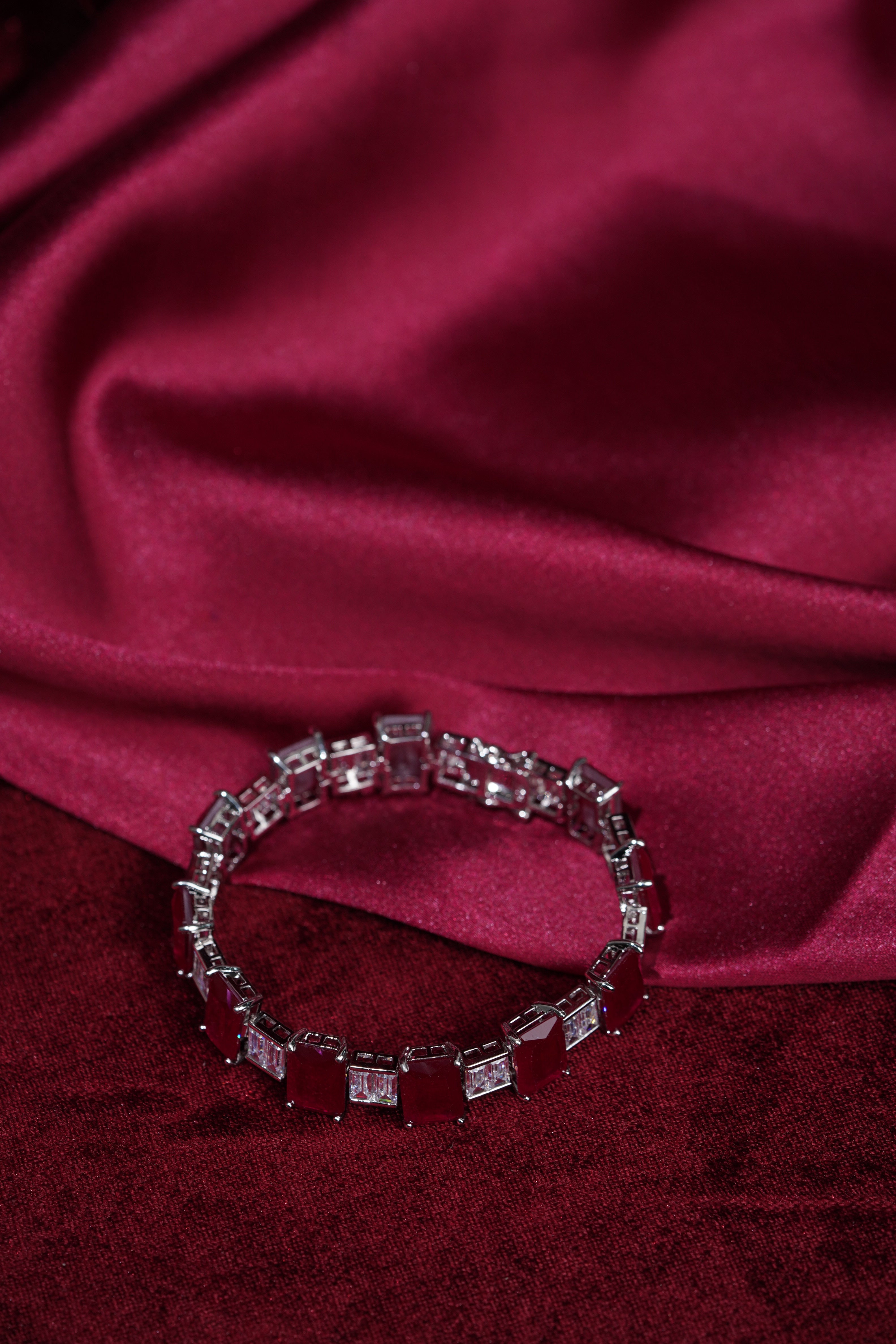 Ruby Radiance Statement Bracelet