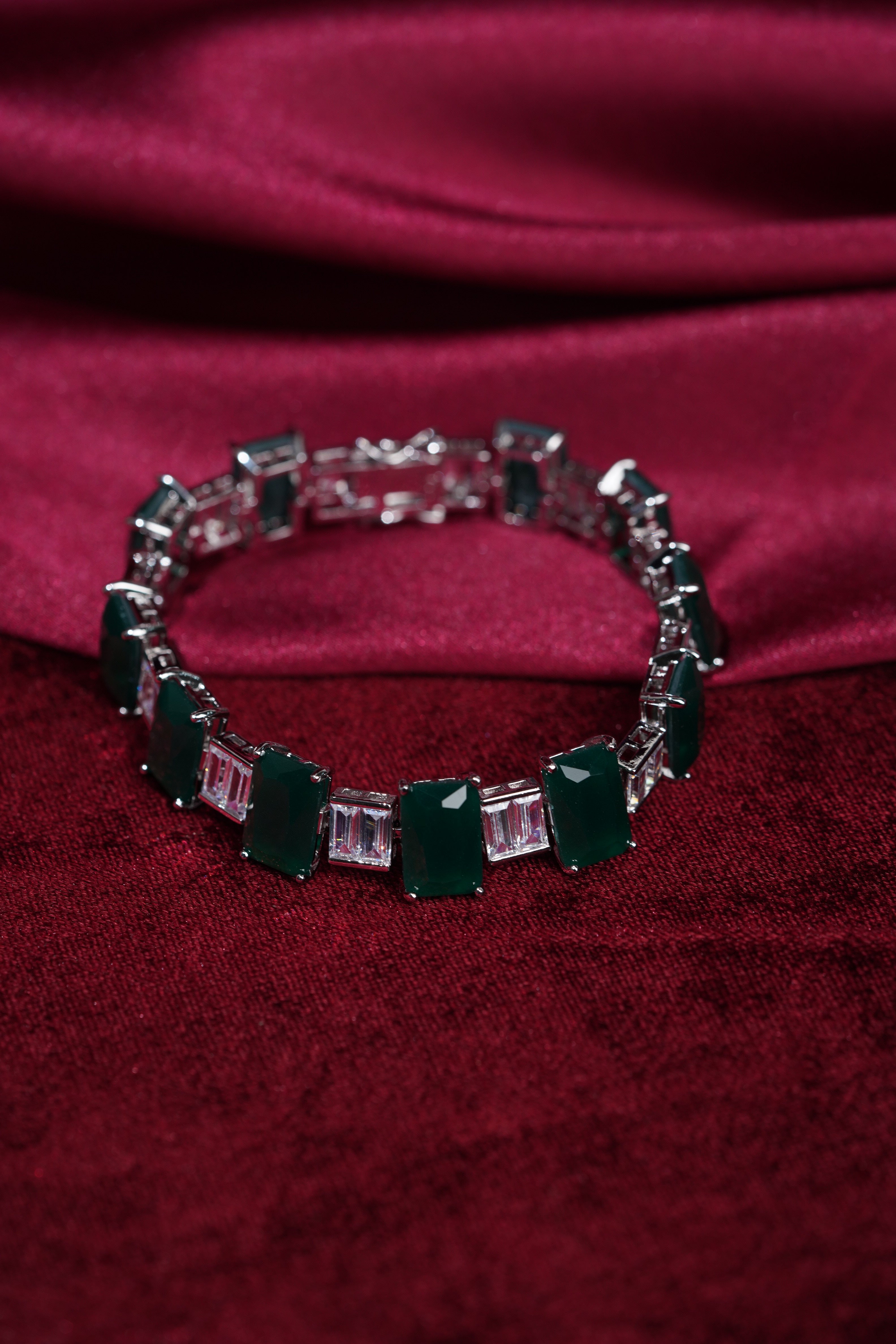 Emerald Radiance Statement Bracelet