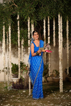 Neel Leher Leheriya Jorjat Saree