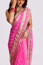 Surmayi Leheriya Saree
