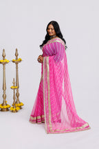 Surmayi Leheriya Saree