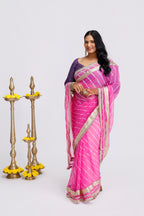 Surmayi Leheriya Saree