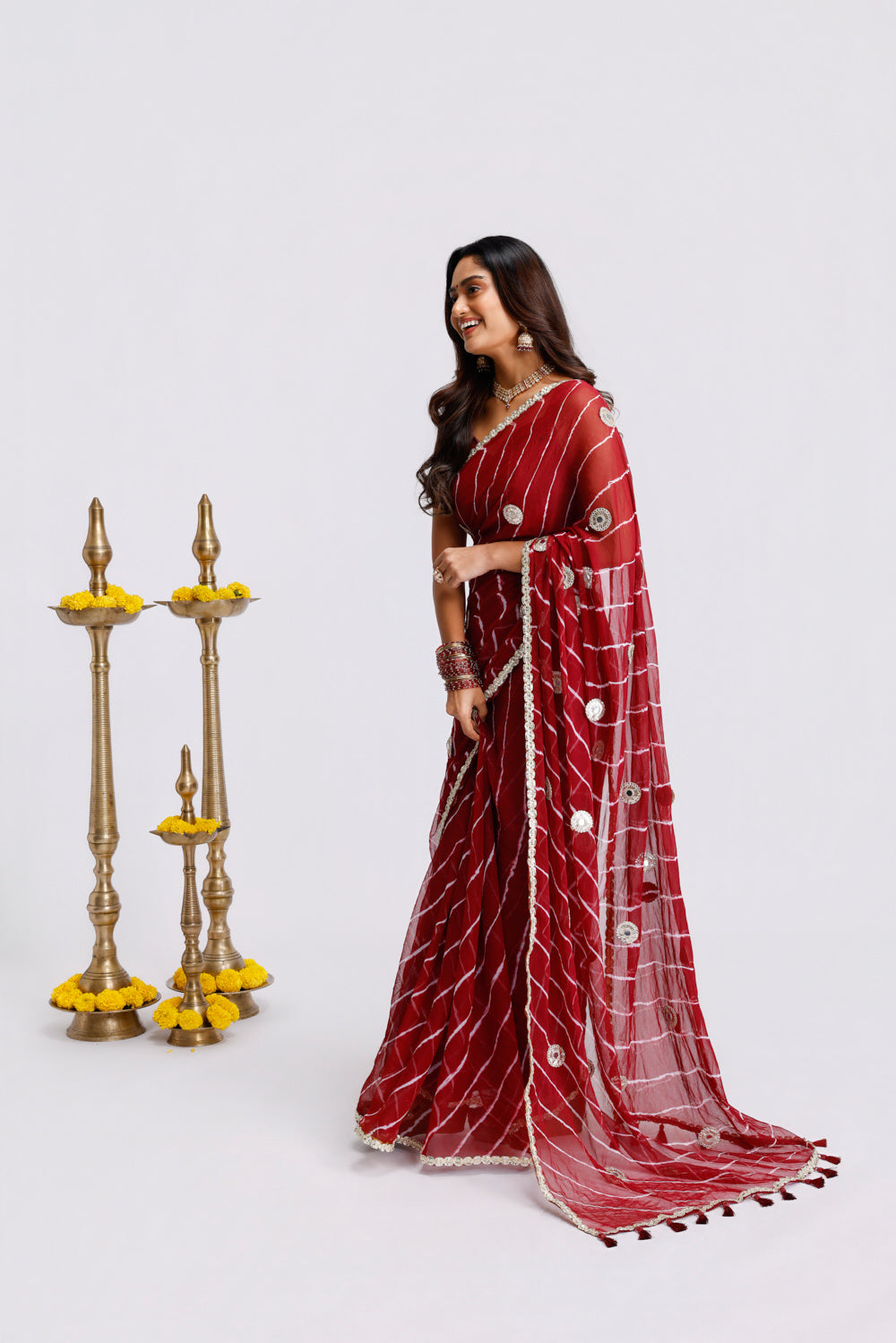 Phool Baari Leheriya Saree