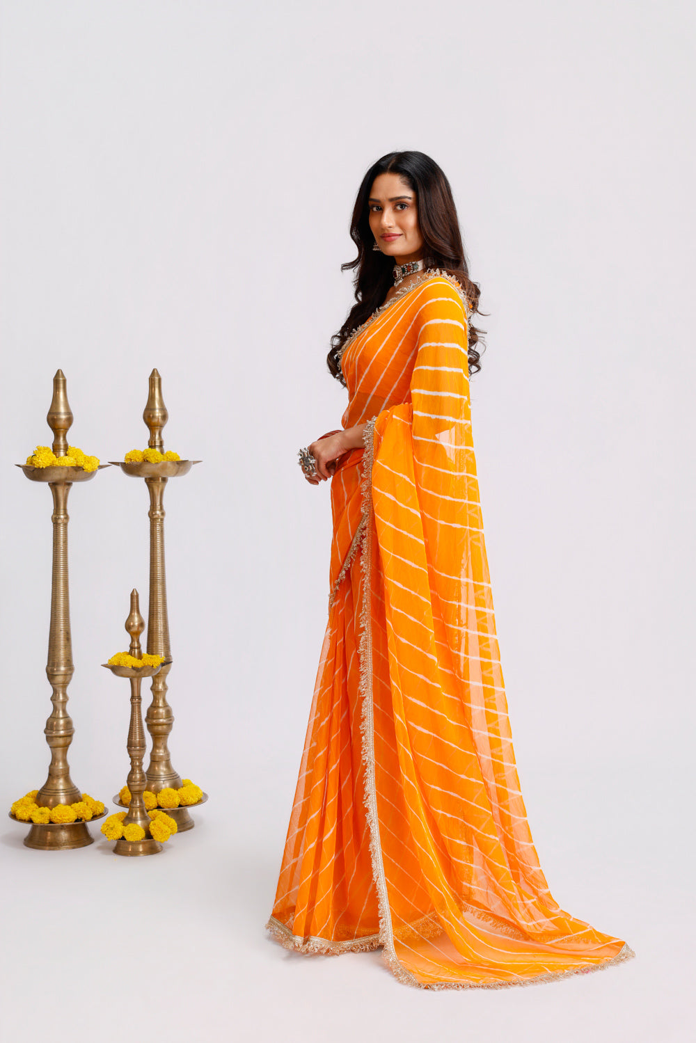 Kesari Leher Leheriya Saree