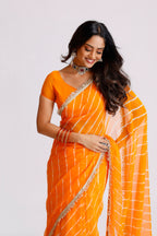 Kesari Leher Leheriya Saree