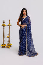 Neelambara Leheriya Saree