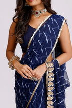 Neelambara Leheriya Saree
