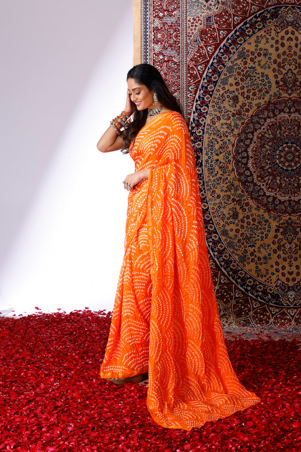 Rajrani Bandhani Silk Saree