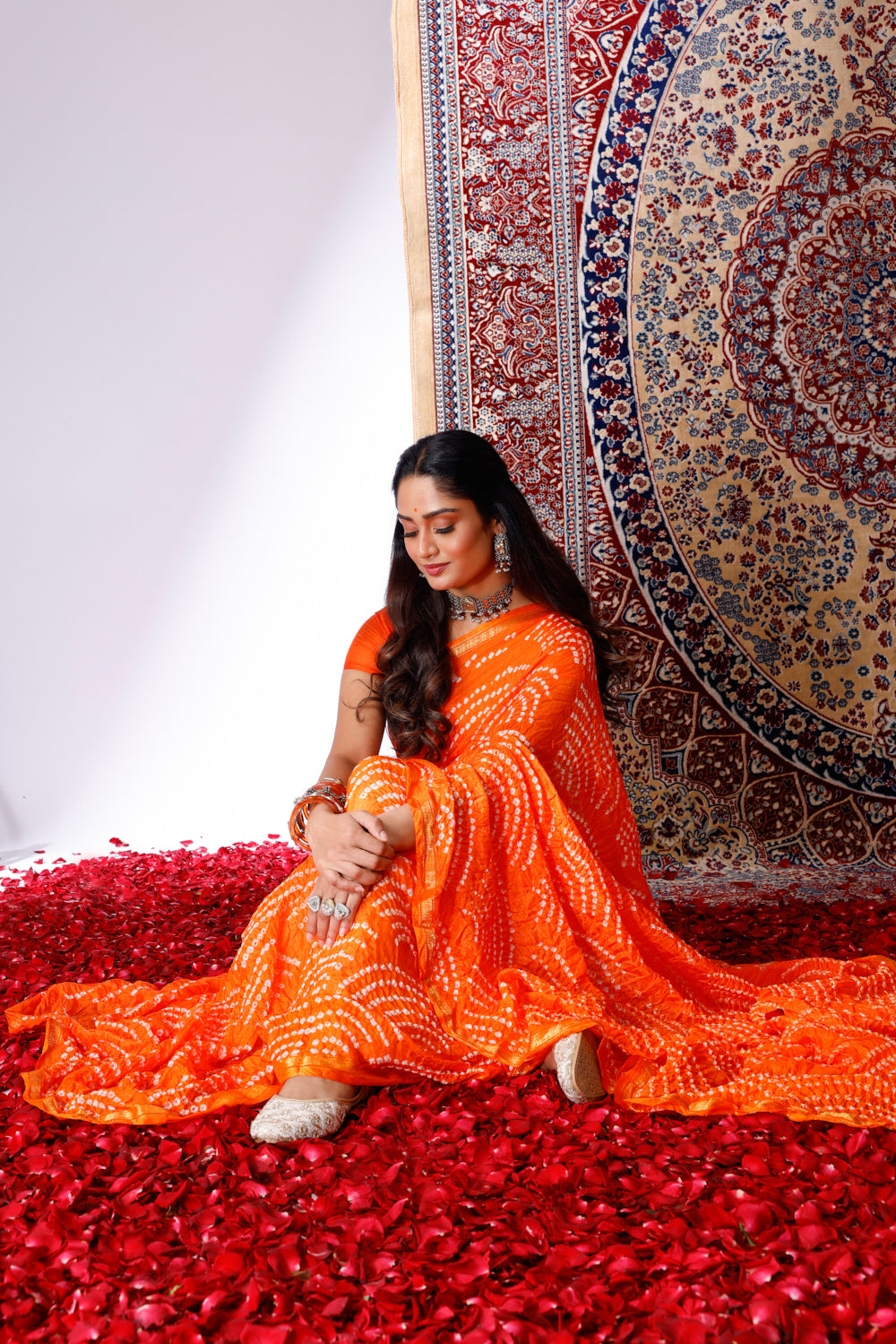 Rajrani Bandhani Silk Saree