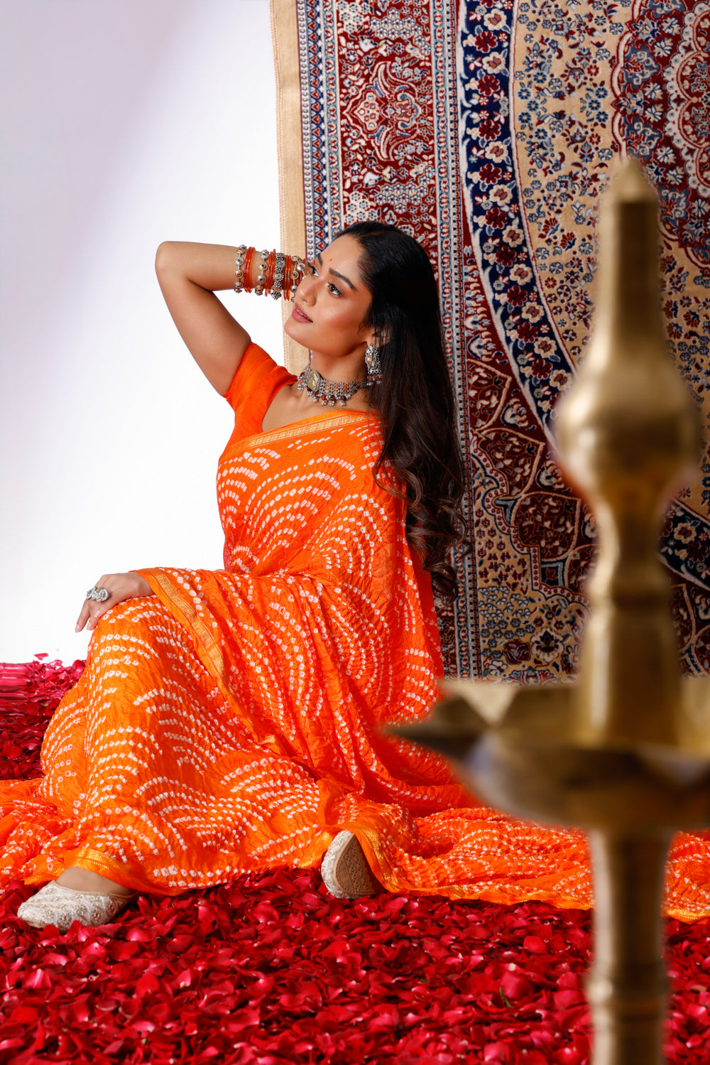 Rajrani Bandhani Silk Saree