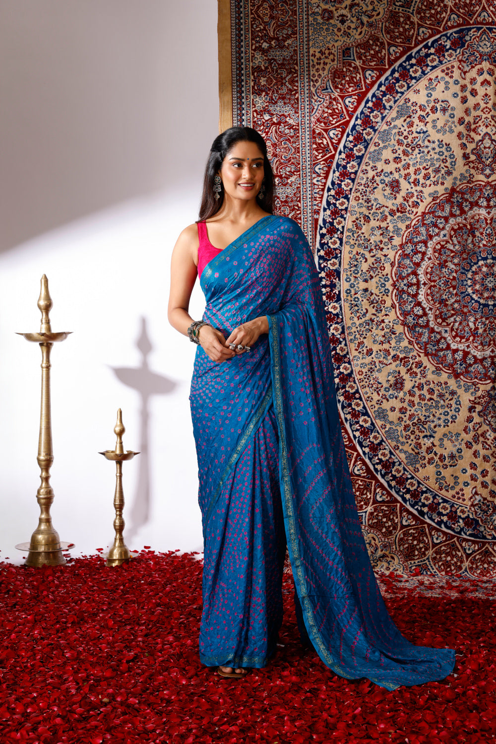 Shahi Noor Bandhani Silk Saree
