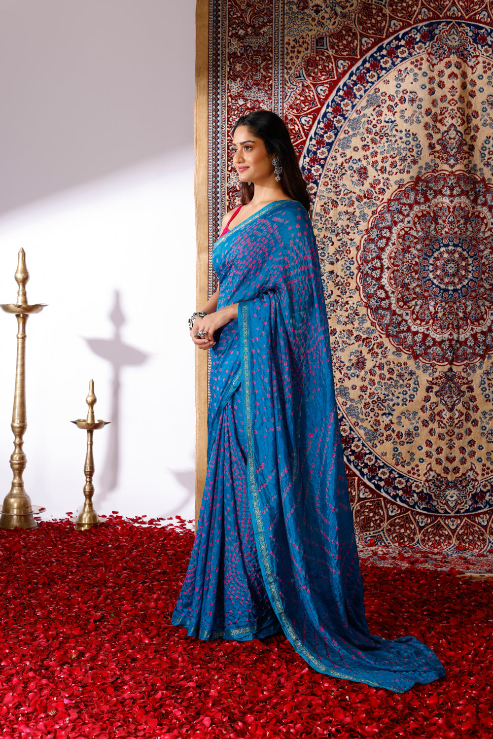 Shahi Noor Bandhani Silk Saree