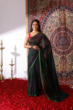 Ambar Bandhani Silk Saree