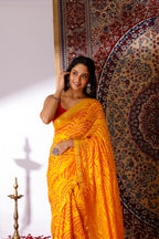 Kanchan Leher Bandhani Silk Saree