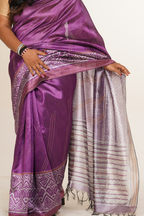 Hues Sufi Grace Saree - Purple