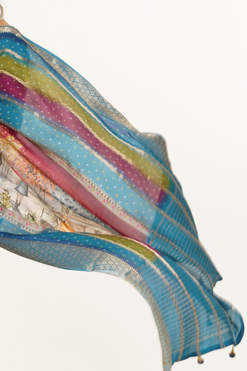 Katha Rang Rhythm Saree - Multicolor