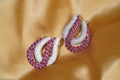 Rajasi Magenta Crescent Raaga Earrings